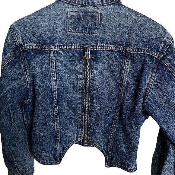 Vintage Stonewashed Jordache Cropped Denim Jacket Womens Small - Picture 6 of 8